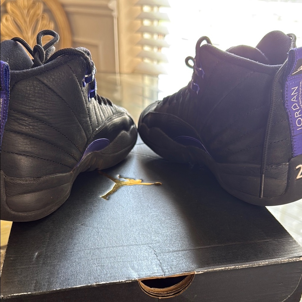 Jordan Retro 12 Black&Purple Sneakers - Picture 6 of 9
